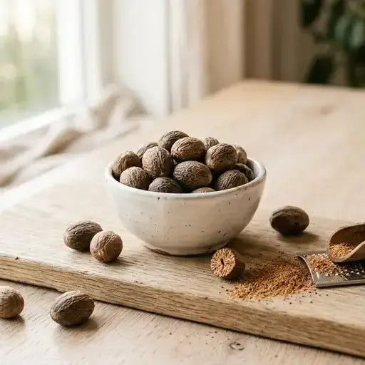 Nutmeg in bowl