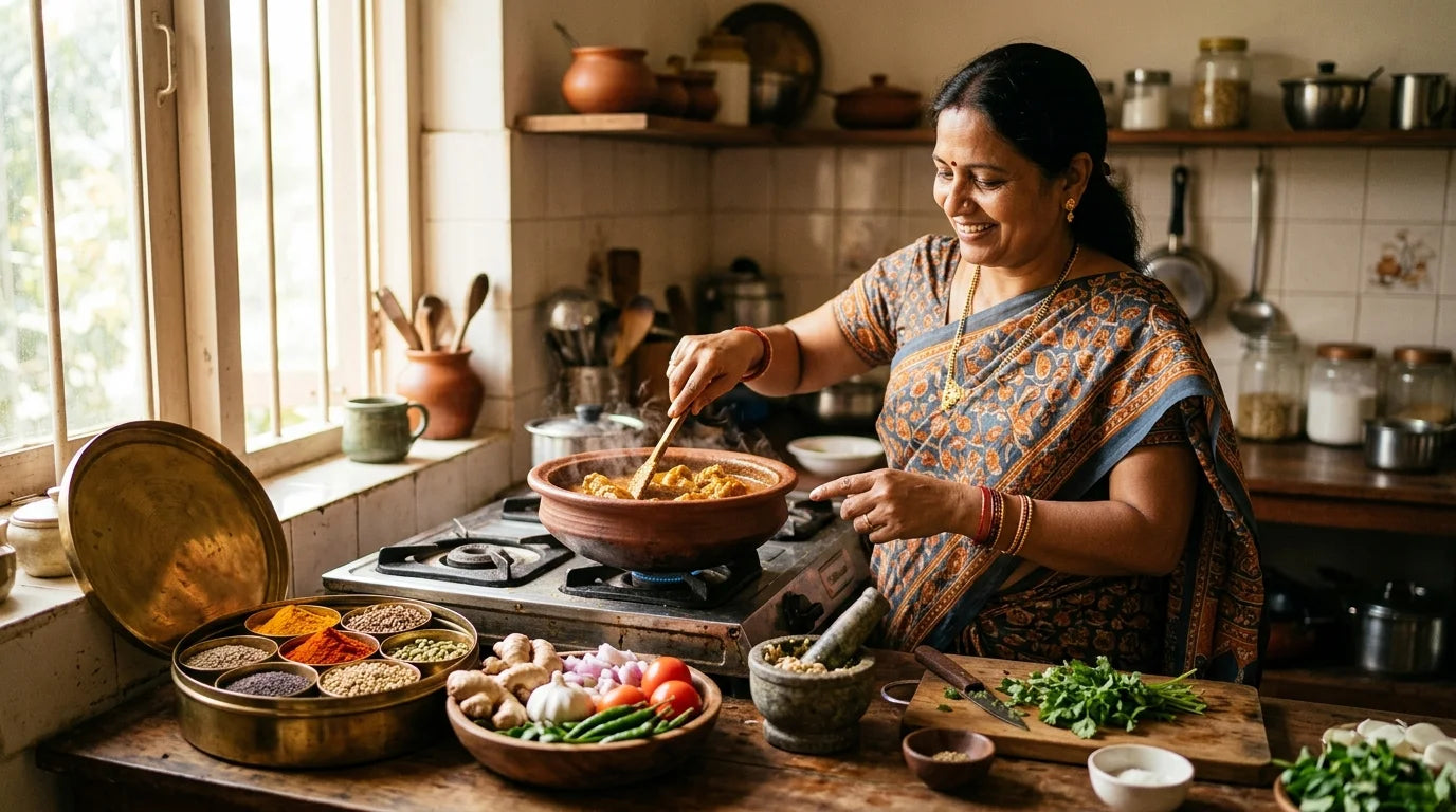 Home Cooks preparing Indian food